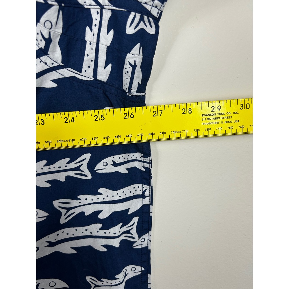 Duluth Trading Co BBQ Shirt Mens XL Tall Relaxed Fit Blue Fish Print NWT - Picture 6 of 9
